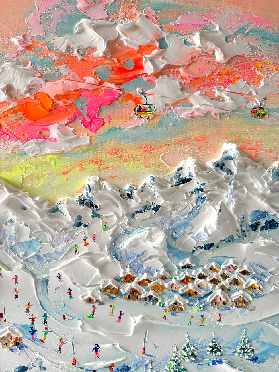 Thumbnail: Skiing through sunset, Meribel