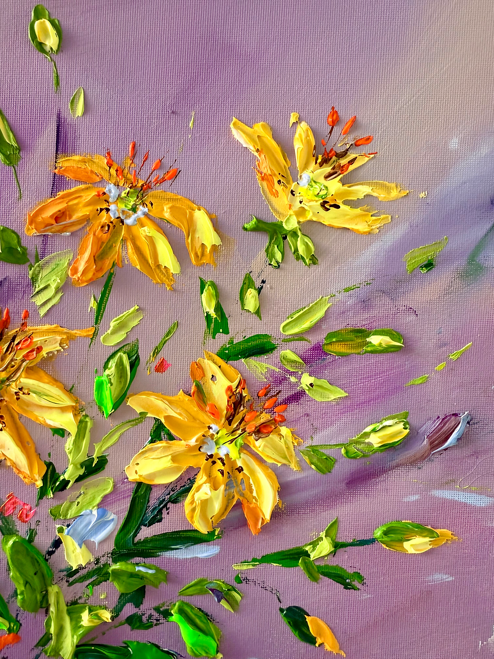 Thumbnail: Golden lilies in bloom 