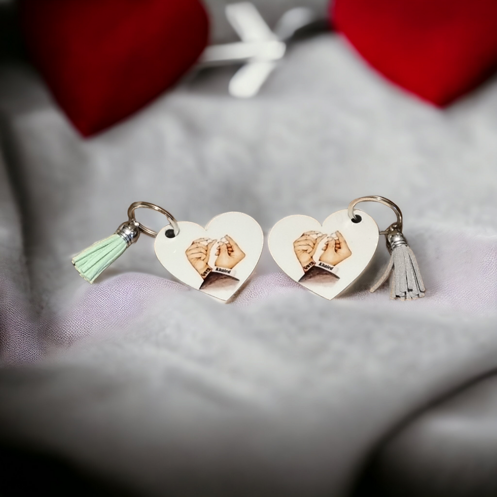 Miniature : Porte clefs personnalisé cœur 