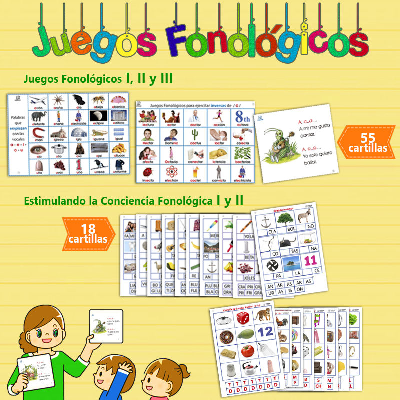 Pack 5 Juegos Fonológicos