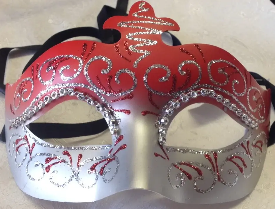 Thumbnail: Decorative Masquerade Mask with Embellishments in Variety Colour Options