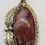 Thumbnail: Vintage E. Duggin Navajo Silver and Agate Gemstone Floral Design Pendant