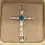Thumbnail: Vintage Bamboo Style with Turquoise & Silver Cross Pendant