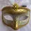 Thumbnail: White and Gold Fancy Masquerade Mask with Feathers on Top
