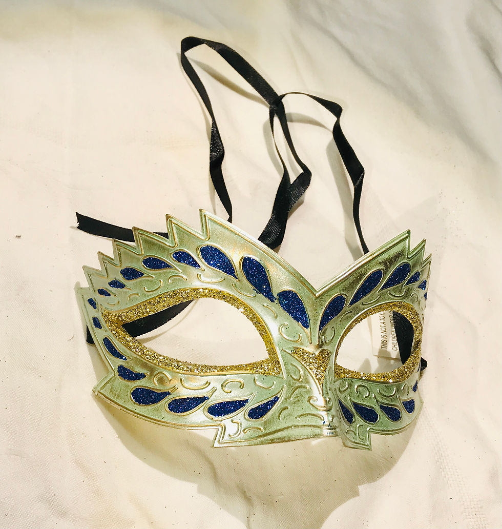 Thumbnail: Ridged Design Masquerade Mask in a Variety of Colours