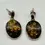 Thumbnail: Genuine Natural Green Baltic Amber and Silver Simple Oval Shape Drop Earrings