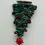 Thumbnail: Vintage Christmas Tree with Red Bows Brooch Pin