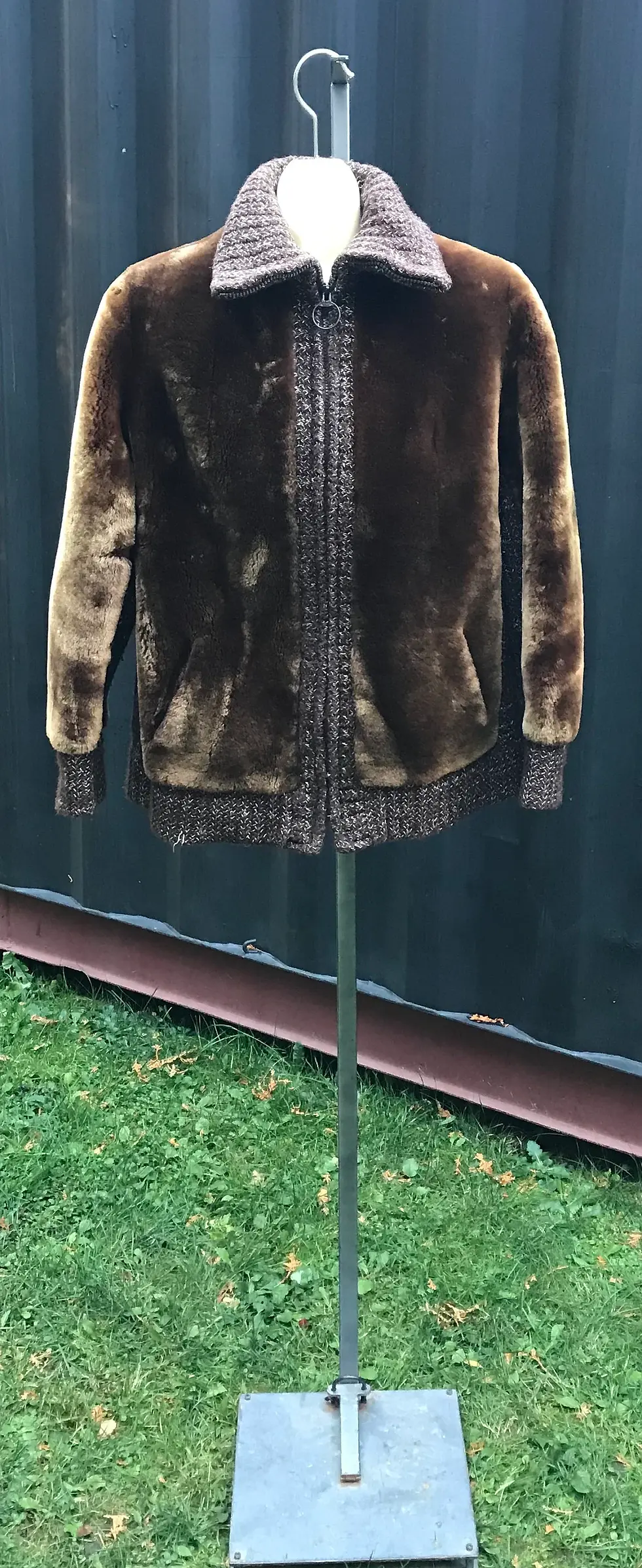 Vintage Brown Mouton Fur Jacket, Fur Coat, Fur Jacket