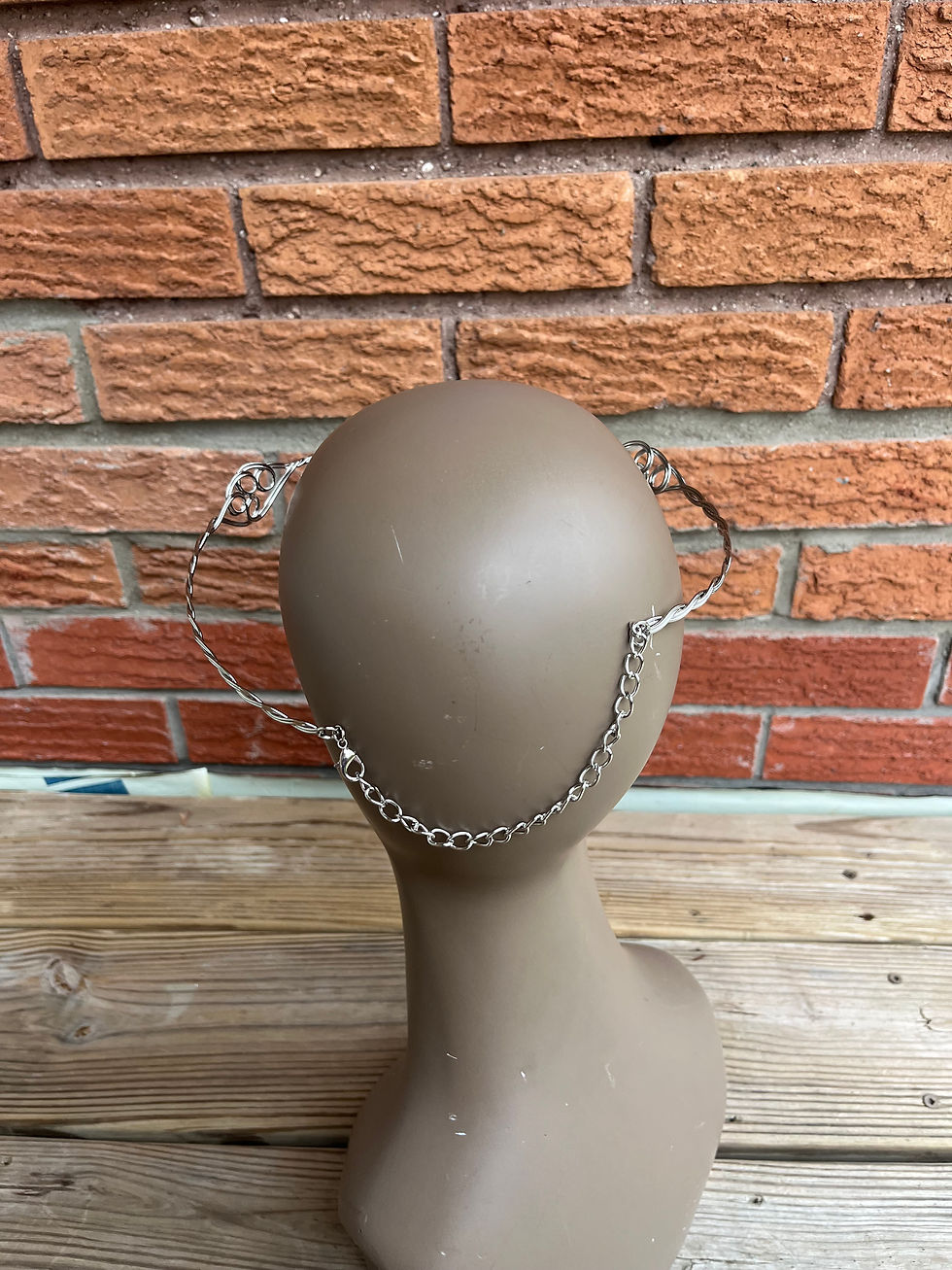 Thumbnail: Silver Metal Renaissance Circlet with Swirl Design