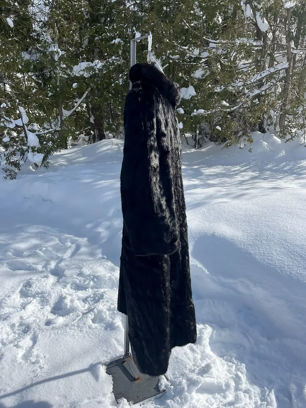 Vintage Paul Magder Dark Brown Mink Fur Full Length Coat