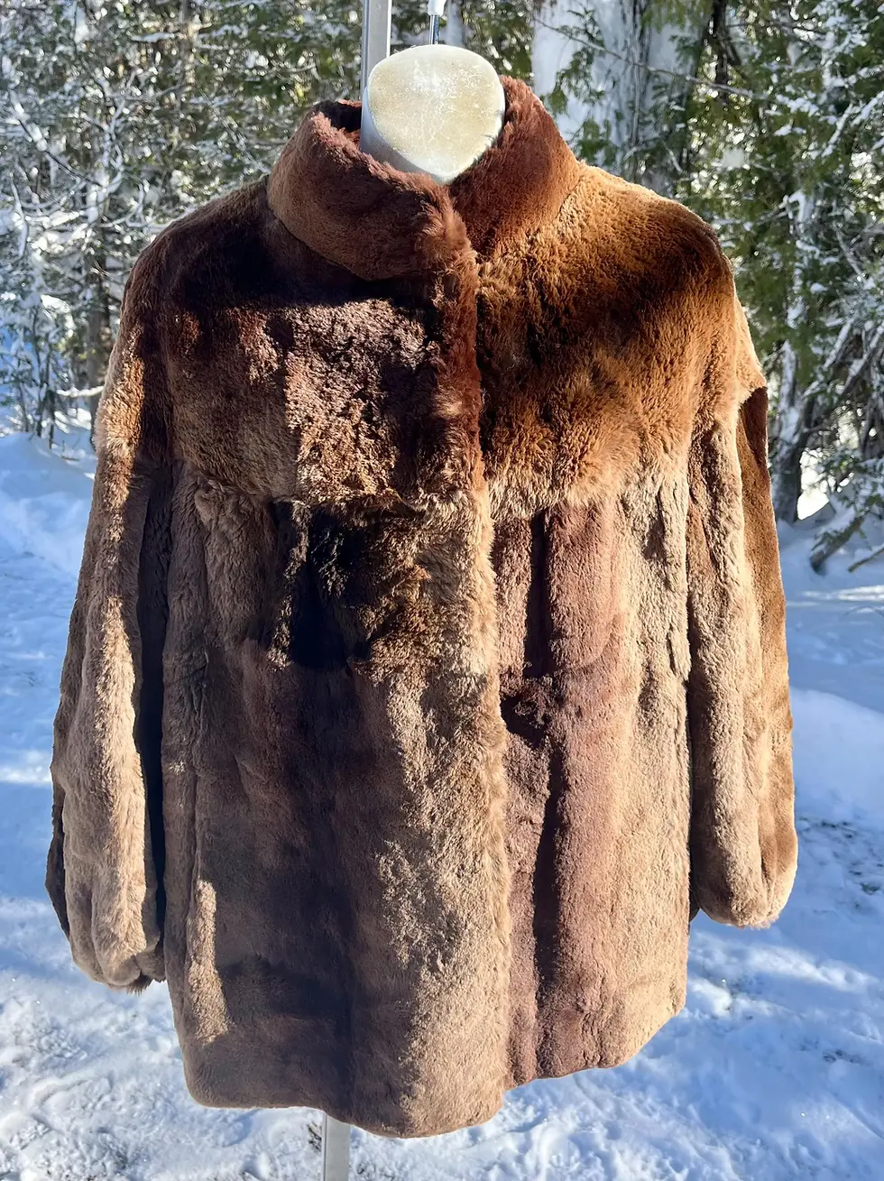 Vintage Hong Kong Fur Co Sheared Beaver Fur Jacket