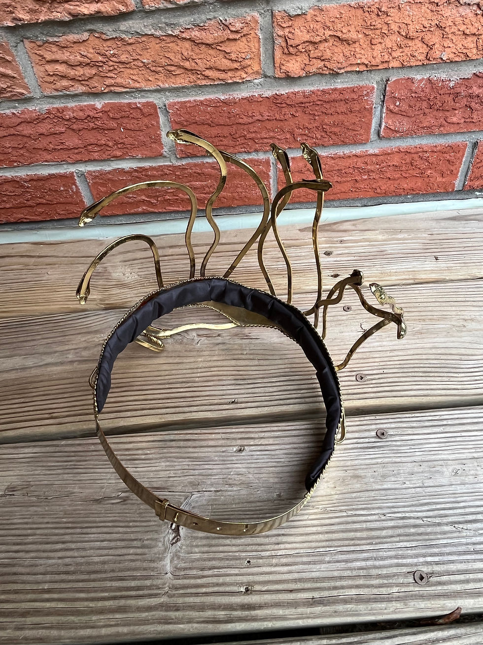 Thumbnail: Gold Metal Gothic Snakes Medusa Style Crown