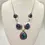 Thumbnail: Vintage Multi Lapis Lazuli Teardrops set in Silver Necklace