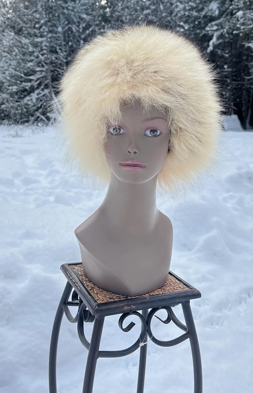 Vintage Deluxe Fox Fur Hat, Vintage Hat, Fur Hat