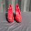 Thumbnail: Chunky Heel Sparkle Red Mary Jane Shoes, Drag Shoes