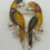 Thumbnail: Authentic Baltic Amber with Silver Pair of Parrot Birds Brooch Pin