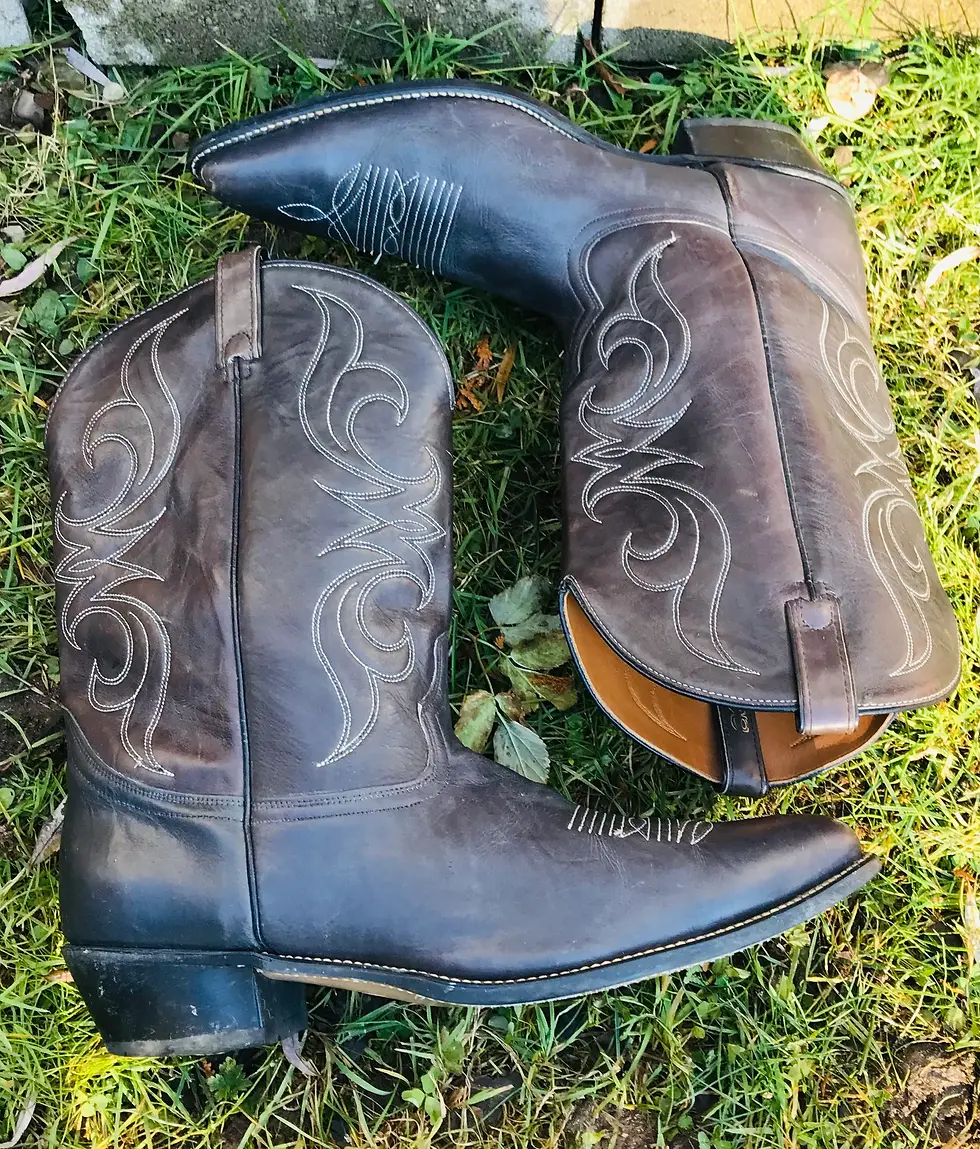 Vintage Men’s Acme Grey Western Cowboy Boots Size 15D