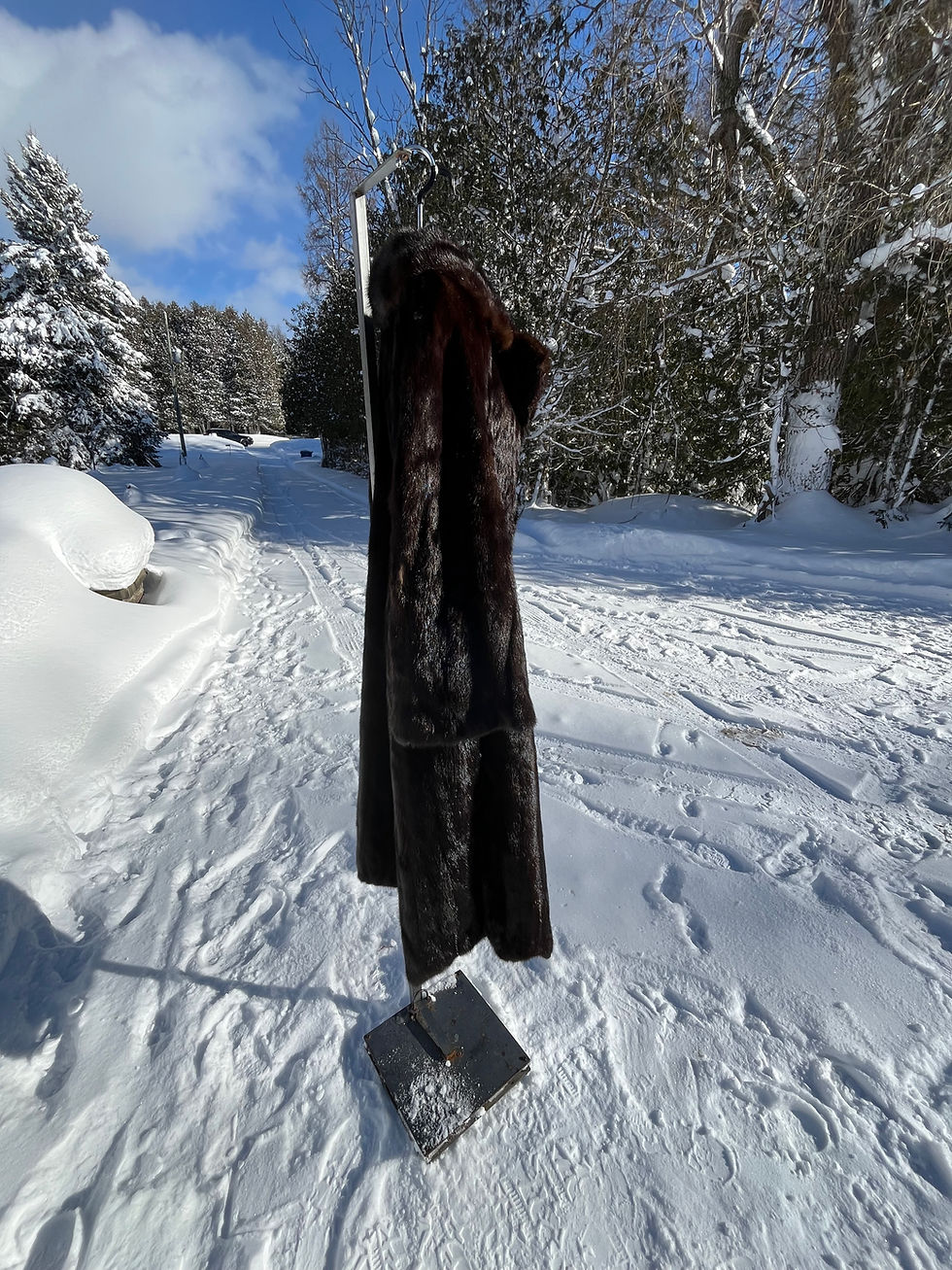 Thumbnail: Vintage Woodley’s Full Length Dark brown Mink Coat - with Minor Wear