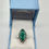 Thumbnail: Marquise Shape Green Beryl and Silver Ring Size 7