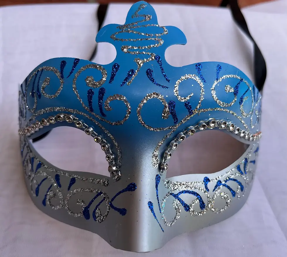 Decorative Masquerade Mask with Embellishments in Variety Colour Options