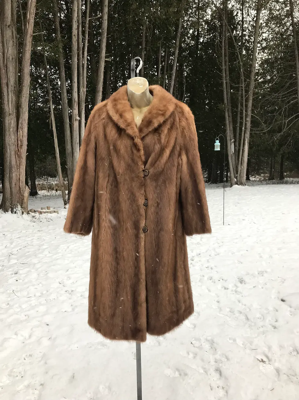 Thumbnail: Vintage Caramel Mink Fur Coat - Size Medium