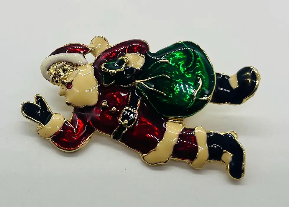 Thumbnail: Vintage Christmas Santa Brooch Pin, Vintage Jewelry
