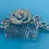 Thumbnail: Fancy Rose Hair Comb Clear Rhinestones