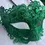 Thumbnail: Fancy Green Lace and Jewels Masquerade Mask
