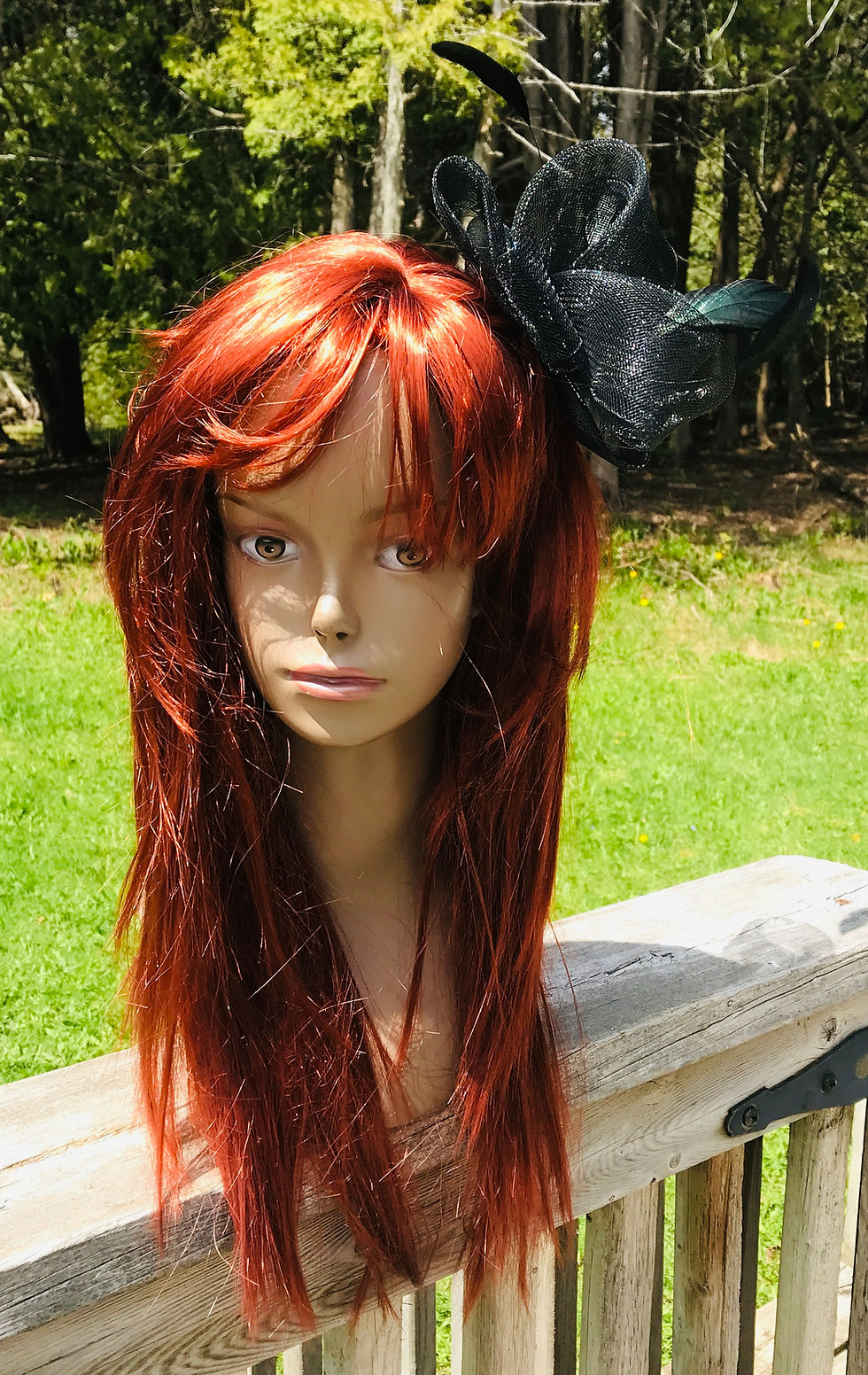 Thumbnail: Black Ribbon Style Fancy Fascinator with Feathers Clip and Headband