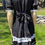 Thumbnail: Vintage Black with White with Lace Design Lolita Dress