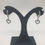 Thumbnail: Pair of 14K White Gold and Diamonds Heart Style Earrings, Vintage Earrings, Fancy Earrings, Real Diamond Jewelry, Heart Earri