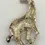 Thumbnail: Giraffe Brooch Pin and Pendant, Costume Jewelry