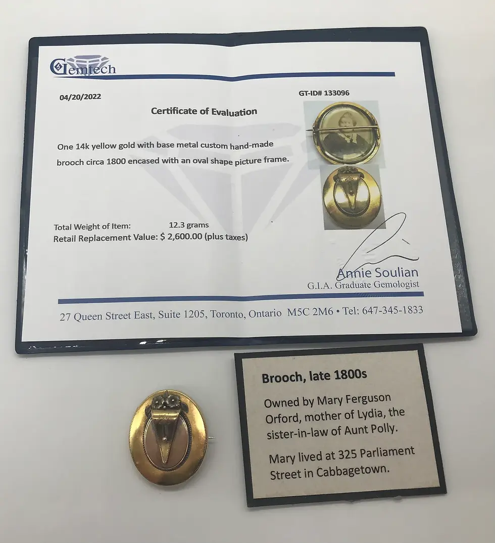 Thumbnail: Antique 14K Yellow Gold Hand-Made Brooch Pin Circa 1800 Encased Picture Frame