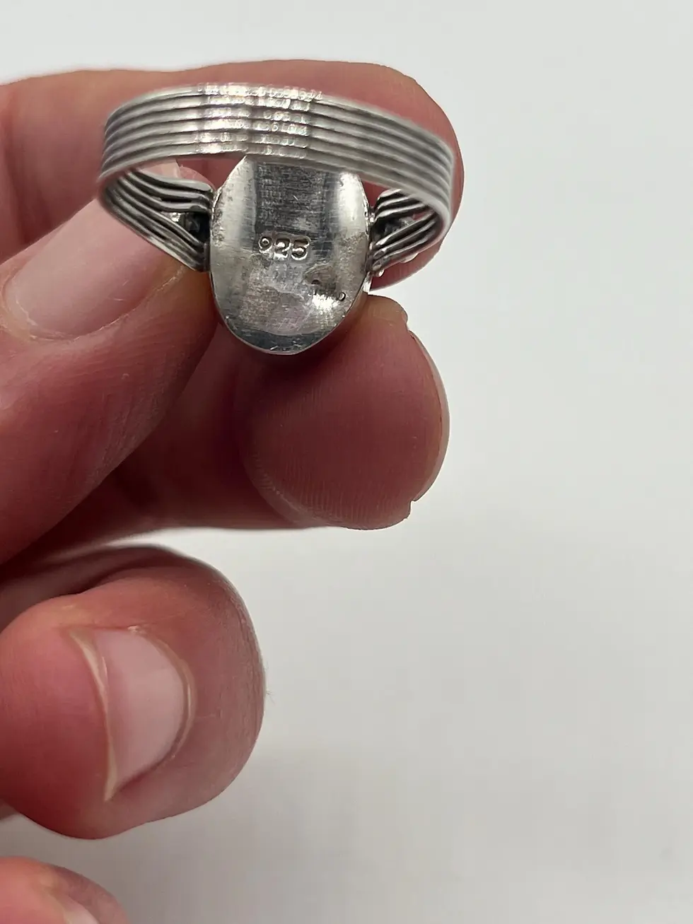 Thumbnail: Vintage Deco Style Cognac Baltic Amber Ring Size 9 1/2