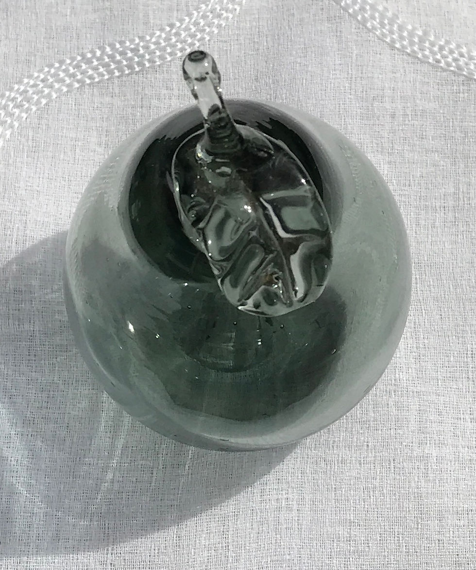 Thumbnail: Handmade Signed La Mailloche Beaufort Art Glass Pear Shape Paperweight