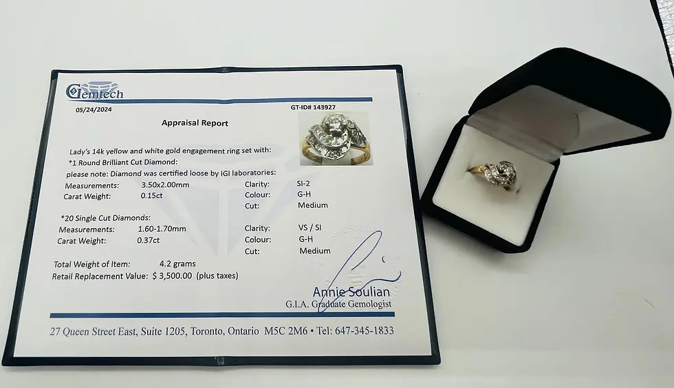 Thumbnail: Lady’s 14k Gold with Diamond Engagement Ring