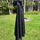 Thumbnail: Handmade Black and Sky Blue Hooded Cape