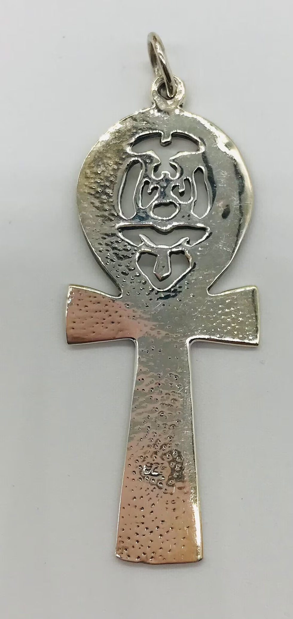 Thumbnail: Detailed Egyptian Silver Ankh Cross Pendant Medium