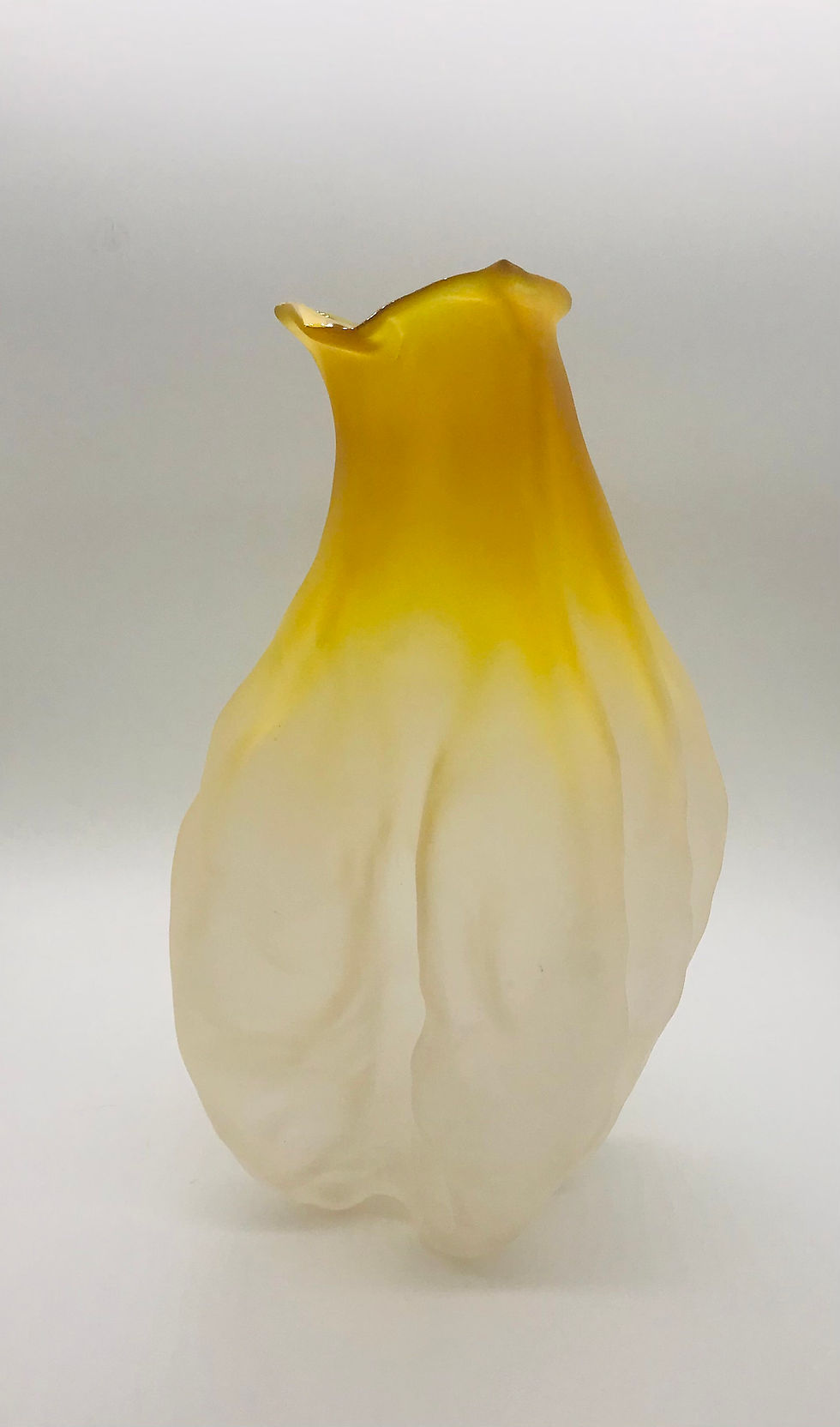 Thumbnail: Signed and Numbered Nikolas Weinstein Art Frosted Glass Yellow