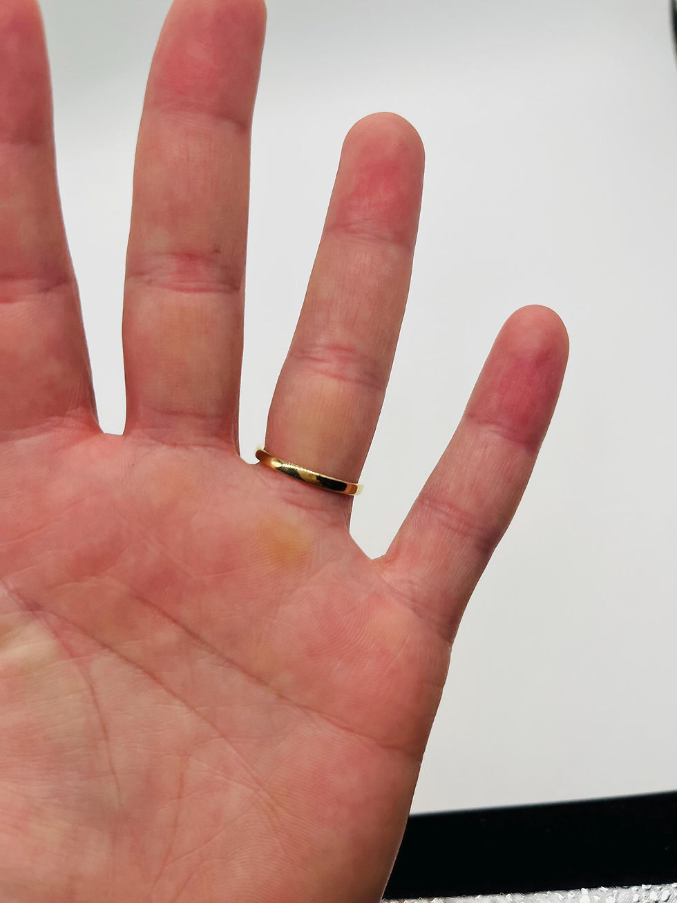 Thumbnail: Vintage Stamped 10K White Gold Dress Ring with Diamonds Siz