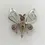 Thumbnail: Authentic Baltic Amber and Silver Butterfly Brooch Pin