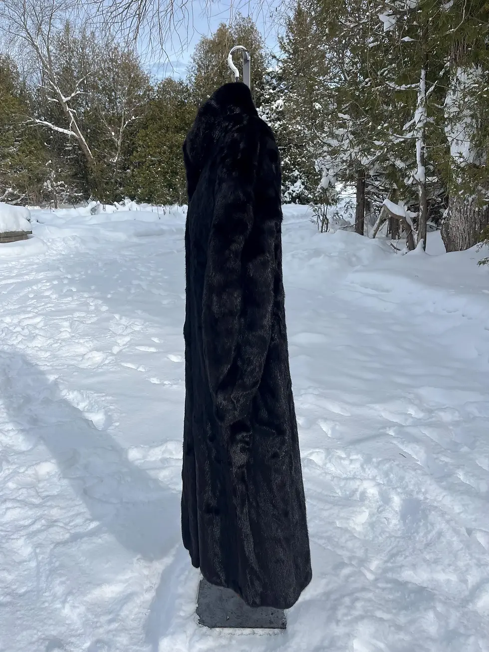 Vintage WM Lech & Sons Dark Brown Mink Fur Full Length Coat