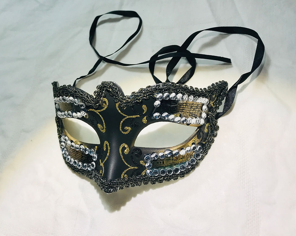 Thumbnail: Jewels and Music Notes Masquerade Mask in a Variety of Colours
