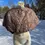 Thumbnail: Vintage Brown Rabbit Fur Winter Shawl, Wedding Shawl