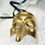 Thumbnail: Short Beak Round Shape Edges Roman Zanni Gold Masquerade Mask