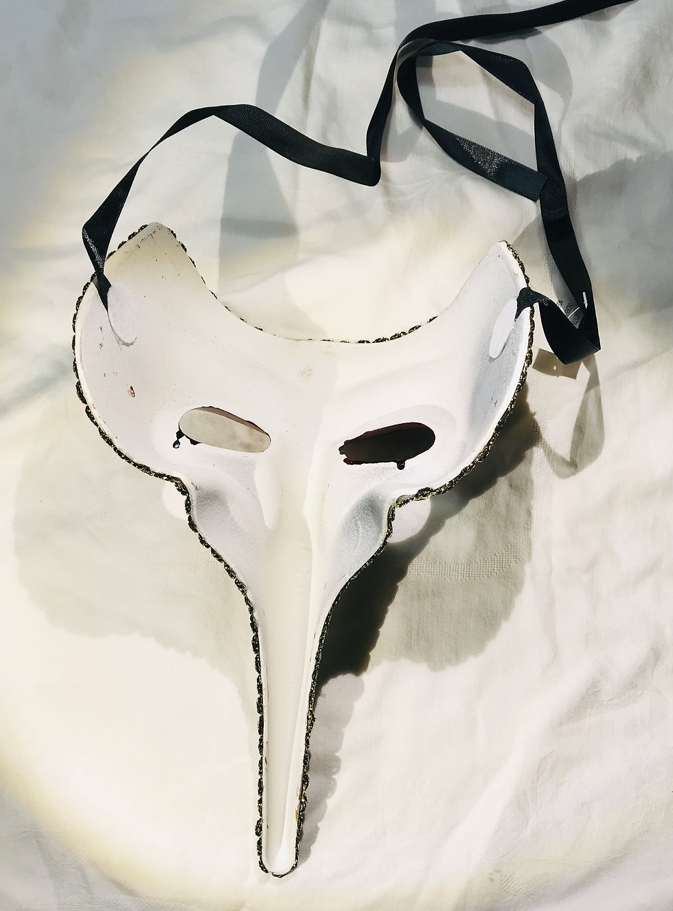 Thumbnail: Venetian Style Roman Zanni Masquerade Mask Straight Cut Edge Variety Col