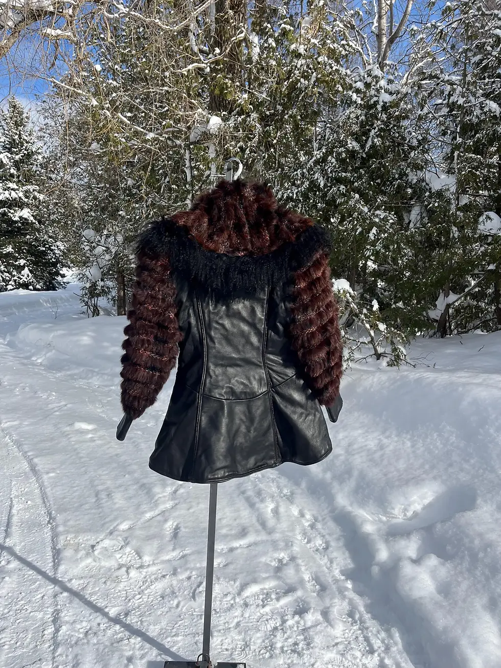 Thumbnail: Vintage Marilyn Blumer Dyed Rabbit and Lamb Fur Jacket