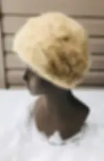 Vintage Blonde Mink Fur Hat, Vintage Hat