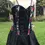 Thumbnail: Steampunk Corset Dress with Skulls and Roses Size Small