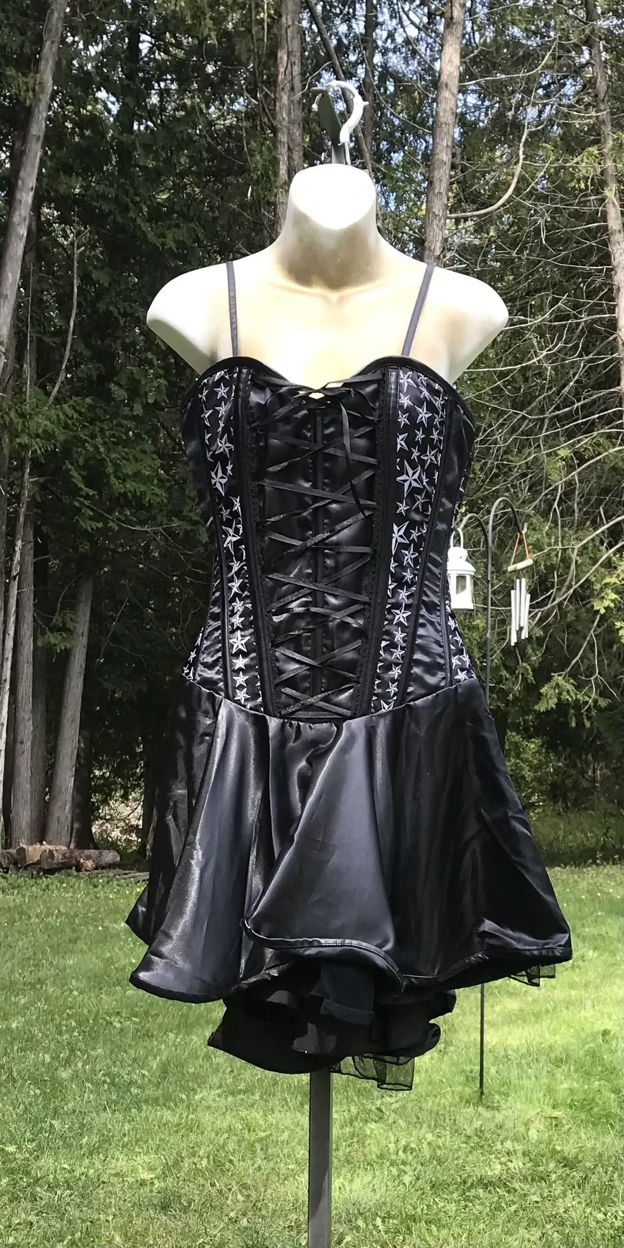 Steampunk Corset Dress with Stars Size Medium